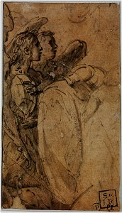 Parmigianino - Study for Kneeling Angels, 1884