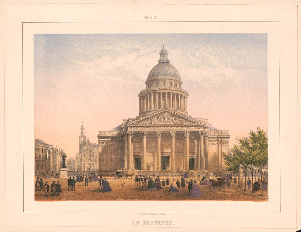Paris. Le Panthéon - Charles Rivière del. et lith. LCCN2016652458