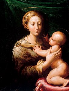 Parmigianino - The Madonna and Child - Google Art Project. Free illustration for personal and commercial use.