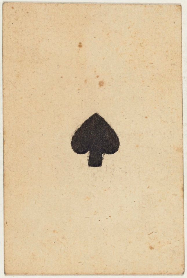Paris Portrait card deck - 1740-1751 - Ace of Spades
