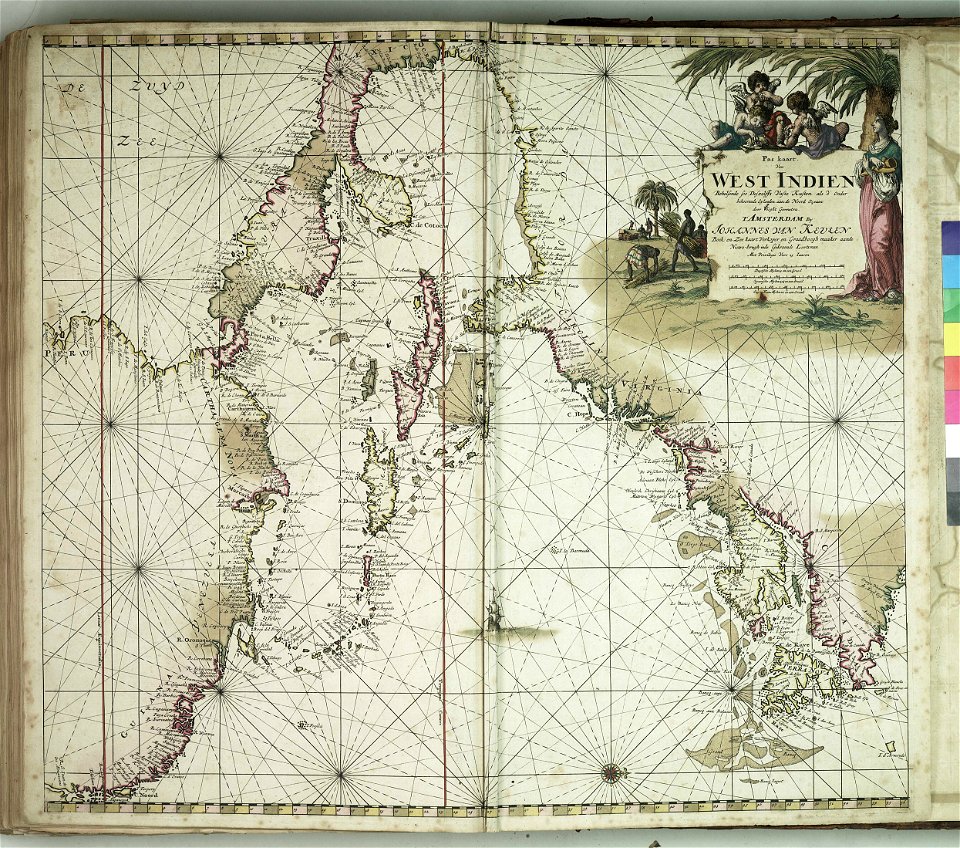 Pas kaart van West Indien RMG F8174