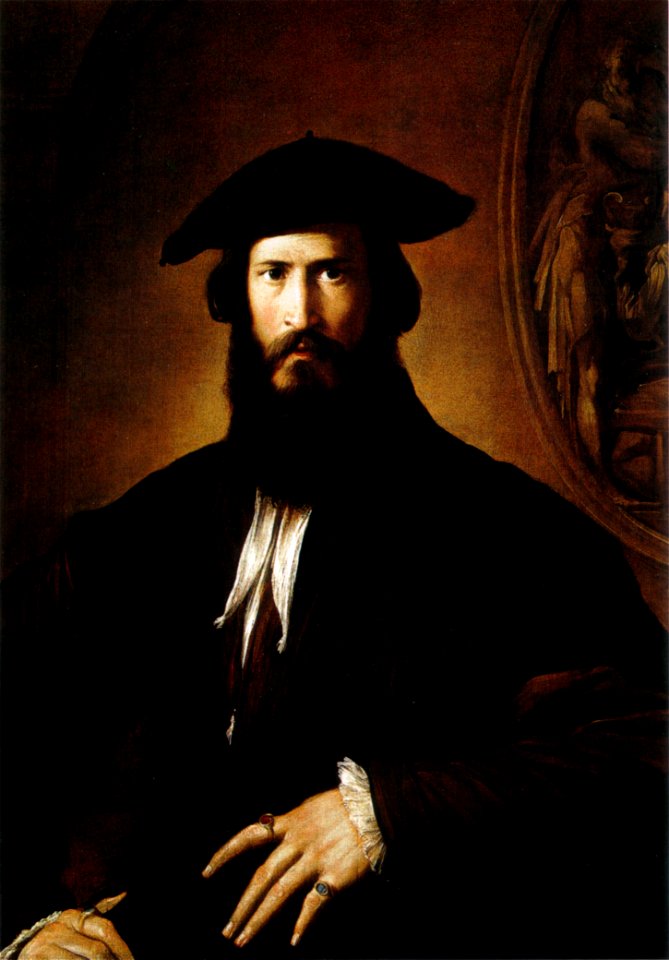 Parmigianino, ritratto maschile uffizi