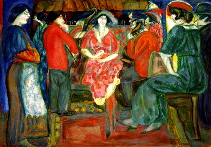 Paris cabaret by Boris Grigoriev (GTG). Free illustration for personal and commercial use.