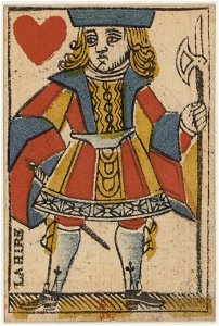 Paris Portrait card deck - 1740-1751 - Jack of Hearts