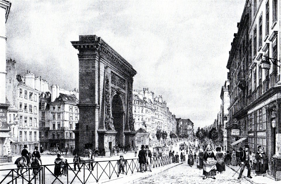 Paris Porte Saint-Denis c1840