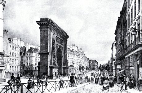 Paris Porte Saint-Denis c1840