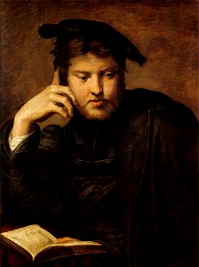 Parmigianino, uomo che sospede la lettura, vienna