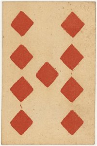 Paris Portrait card deck - 1740-1751 - 9 of Diamonds