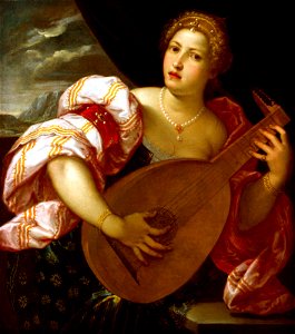 Parrasio Micheli - Young Woman Playing a Lute - BF.1978.23 - Museum of Fine Arts