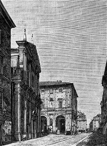 Parma – Chiesa San Vitale nella Via Vittorio Emanuele (xilografia)