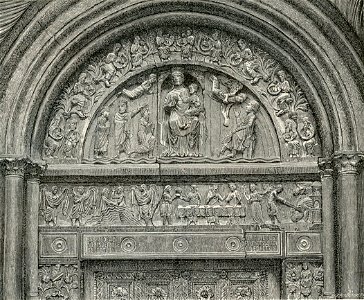 Parma Battistero lunetta della Porta a nord