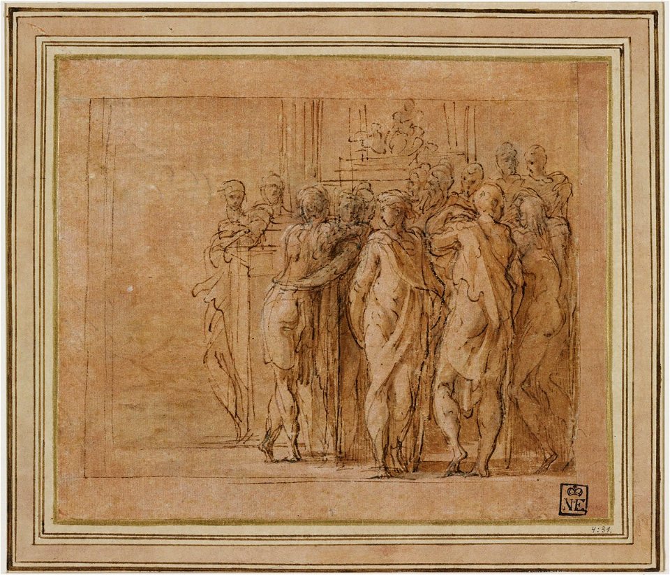 Parmigianino - Study for a Group, 1888