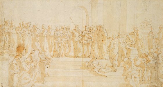 Parmigianino - The 'School of Athens', after Raphael c.1524-27, RCIN 990533