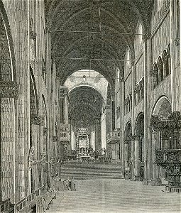 Parma Duomo l’interno xilografia