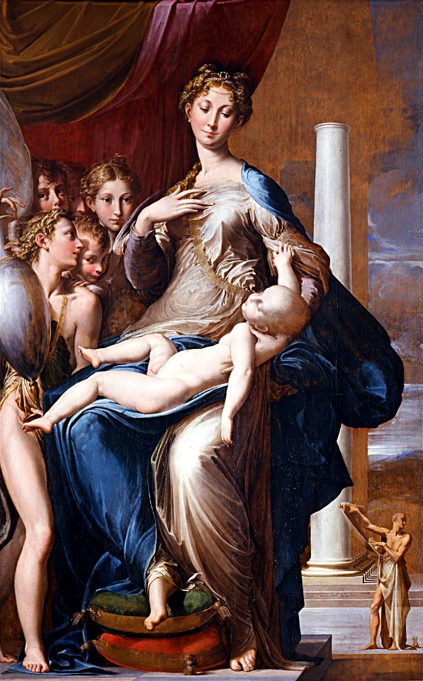 Parmigianino - Madonna dal collo lungo - Google Art Project. Free illustration for personal and commercial use.