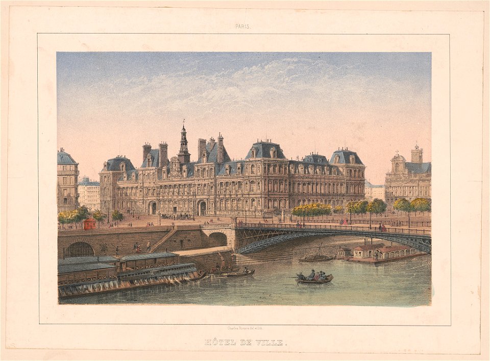 Paris. Hôtel de Ville - Charles Rivière del. et lith. LCCN2016652455