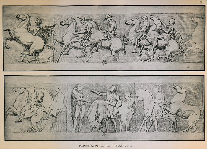 Parthénon, frise occidentale - Omont Henri Auguste - 1898