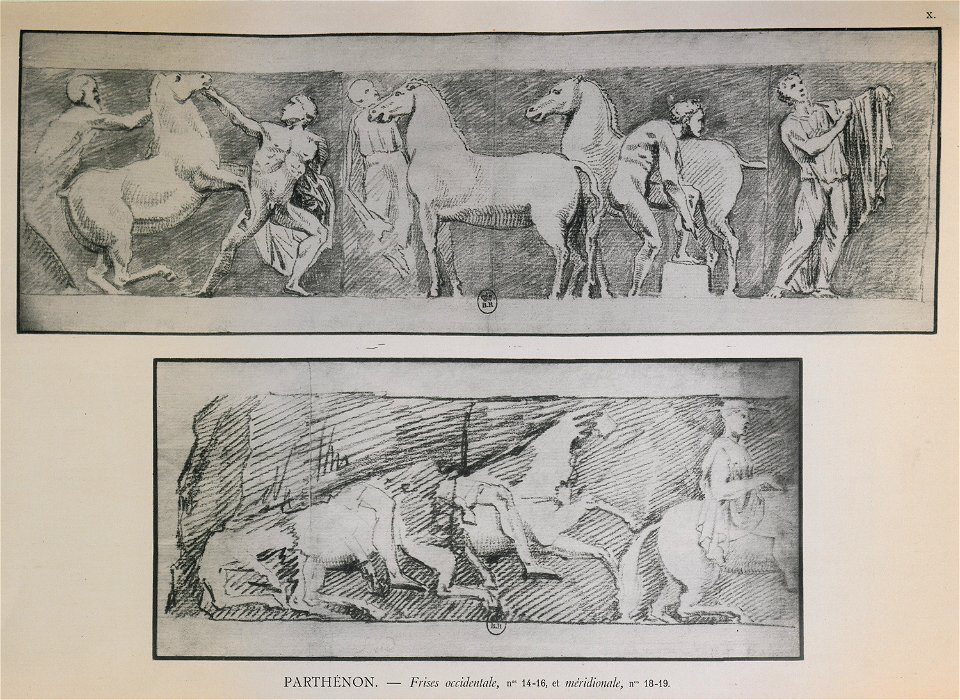 Parthénon, frises occidentale et méridionale - Omont Henri Auguste - 1898