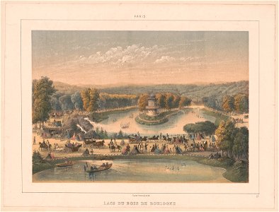 Paris. Lacs du Bois de Boulogne - Charles Rivière del. et lith. LCCN2016652456