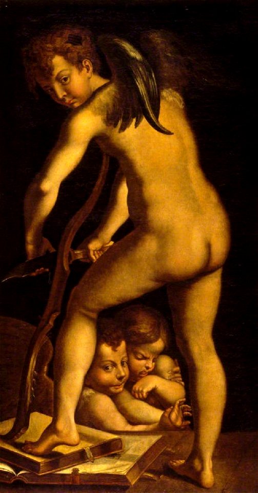 Parmigianino (1503-1540) (after) - Cupid Carving His Bow - 872074 - National Trust