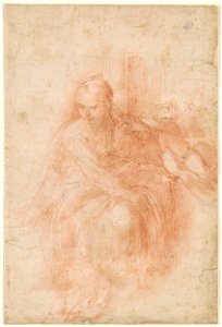 Parmigianino - Seated Virgin with Child Above to the Right, IV, 41