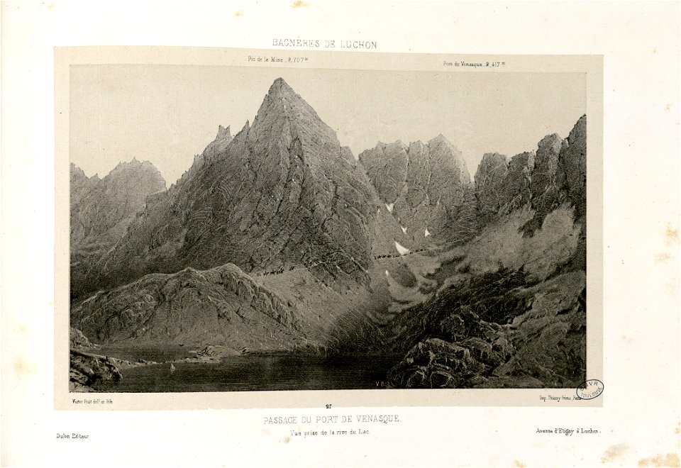 Passage du Port de Vénasque - Vue prise de la rive du Lac - Fonds Ancely - B315556101 A PETIT 1 026