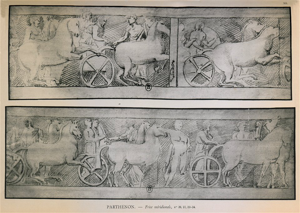 Parthénon, frise méridionale - Omont Henri Auguste - 1898