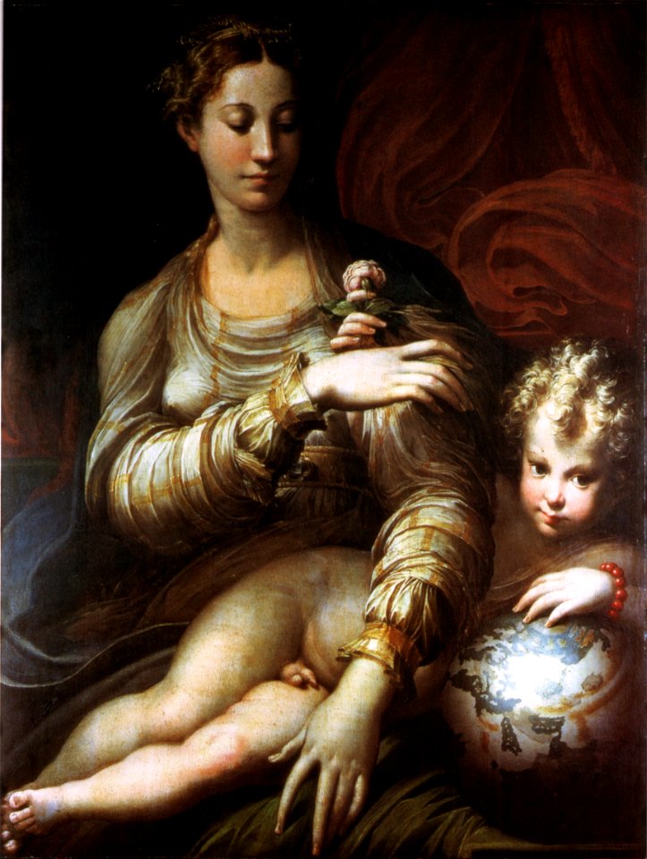 Parmigianino, madonna della rosa 01