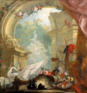 Parklandskap med ruiner (väggfält) (Johan Pasch d.ä.) - Nationalmuseum - 36632