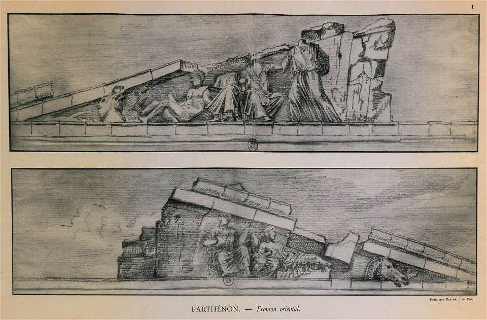 Parthénon, fronton oriental - Omont Henri Auguste - 1898