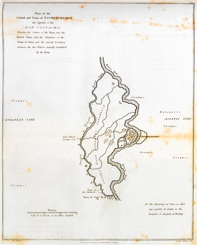 Part of the Island and Town of Tscherchaskoy - Clarke Edward Daniel - 1810