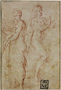 Parmigianino - Two Women with Mirrors, 1898