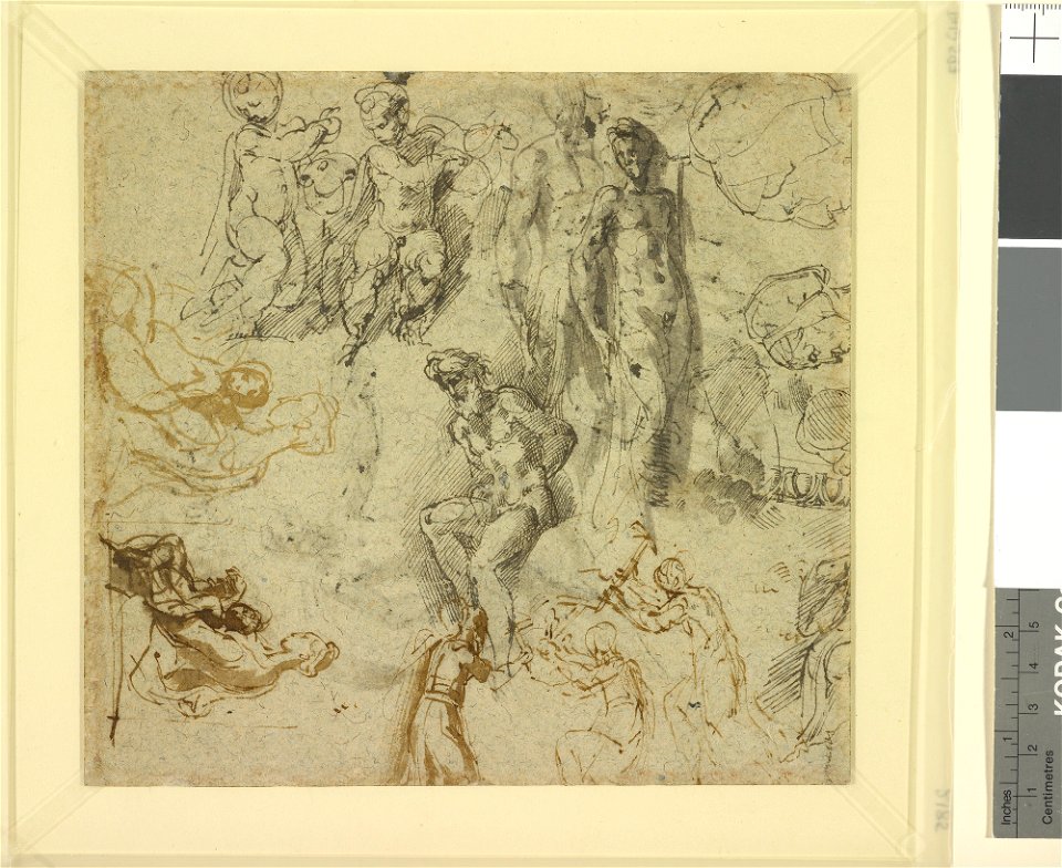 Parmigianino - Verso Miscellaneous studies c.1531-5, RCIN 902185