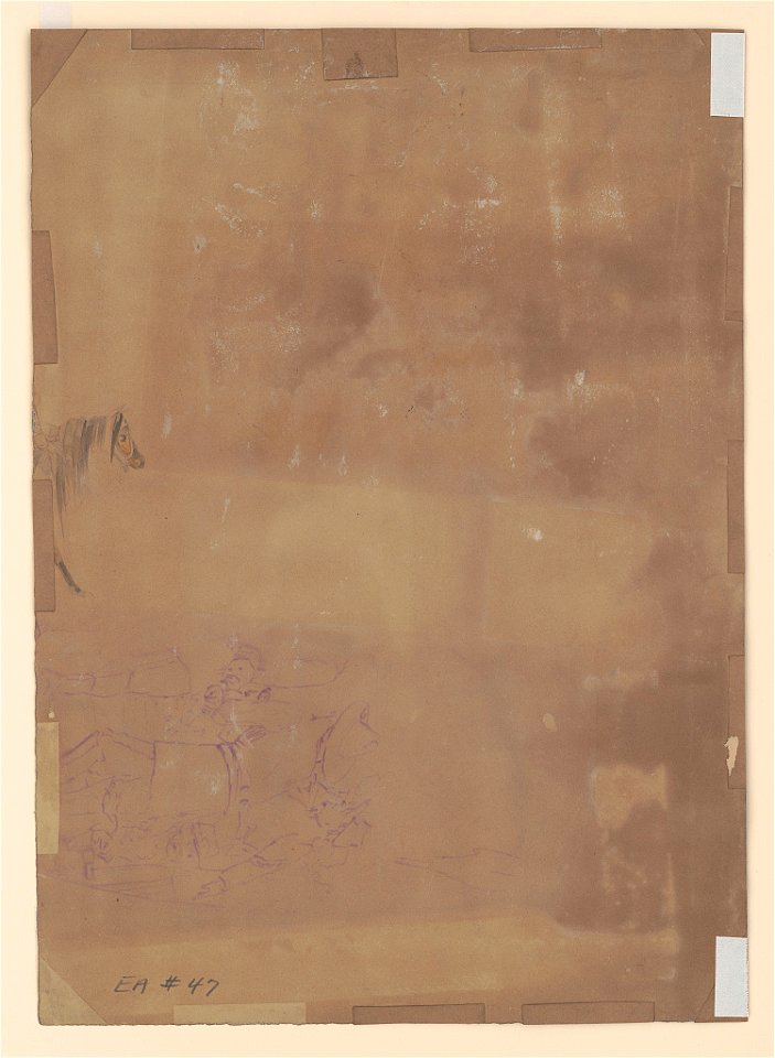 Partial sketch of a horse and a group of soldiers LCCN2017646968