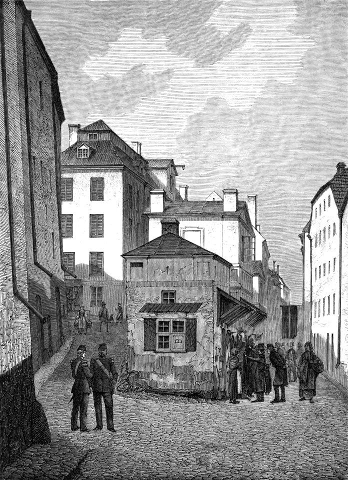 Parti af Österlånggatan i Stockholm