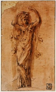 Parmigianino - Woman in Transparent Drapery, 1885