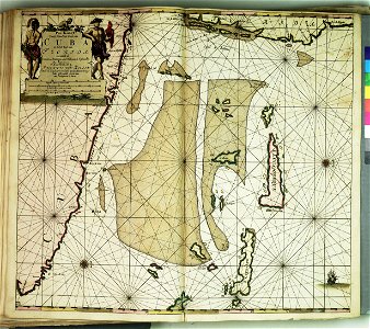Pas kaart vande noord oost kust van Cuba en d'oost kust van Florida vervaartende van Canal van Bahama met de Bahaamse Eylanden RMG F8151