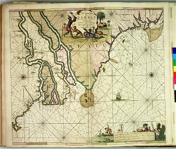 Pas caarte van Rio Gambia van C. Verde tot Rio de Serraliones RMG F8169