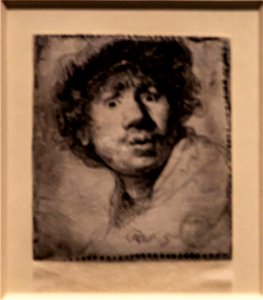 Passion Leidenschaft-Rembrandt-Selbstbildnis mit Mütze, aufgerissenen Augen und geöffnetem Mund DSC7535