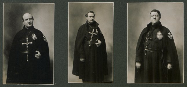Passionist Fathers, 1903 (three photographs) (HS85-10-13841). Free illustration for personal and commercial use.