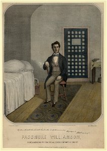 Passmore Williamson, in Moyamensing Prison for alledged contempt of court - on stone by E(mil) Luders ; lith. of A(ugust) Kollner, Phila. LCCN2003689277