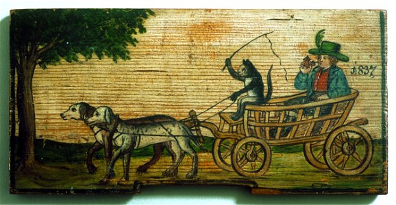 Pasja vprega (panjska končnica, 1837)
