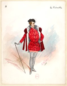 Patrie! 1886 costume sketch 88 for La Tremoïlle – Gallica 2013