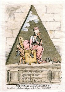Patience on a Monument Gillray. Free illustration for personal and commercial use.