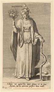 Patientia print by Philip Galle, S.I 1718, Prints Department, Royal Library of Belgium