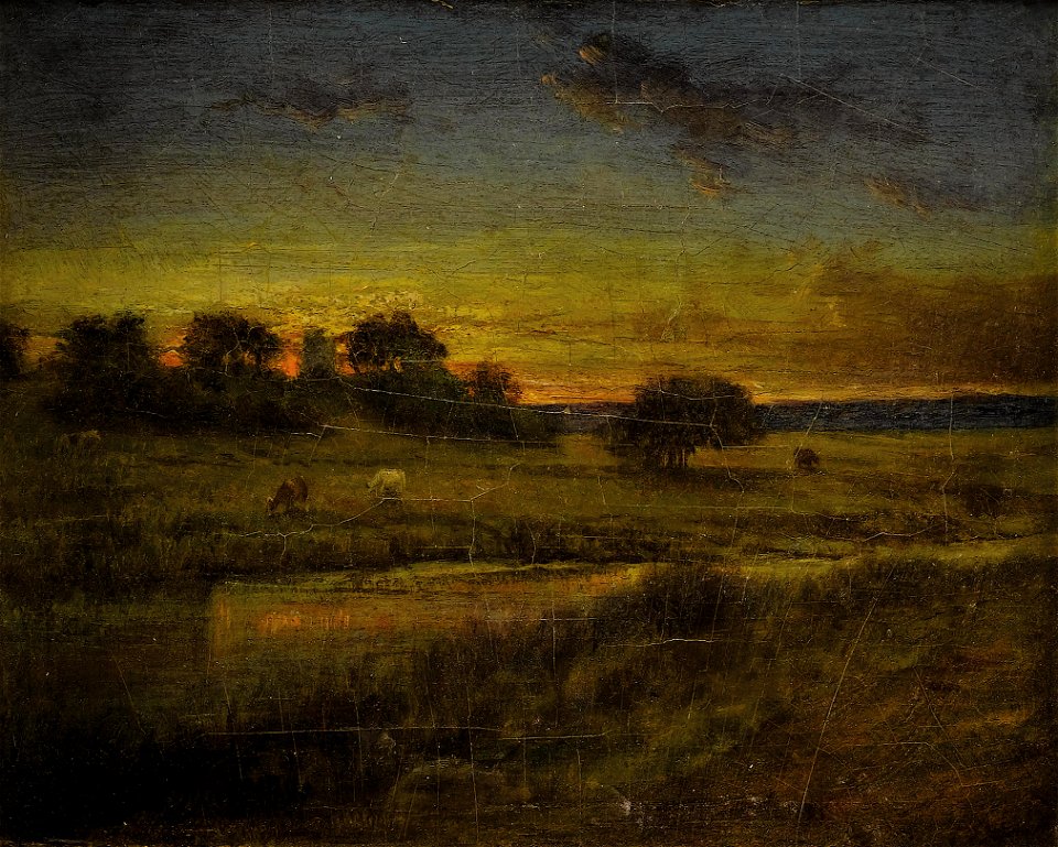 Pasture at dawn-George Inness-1891