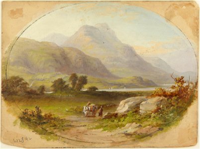 Patrick Branwell Brontë - Mountainous Landscape - y1963-57 - Princeton University Art Museum