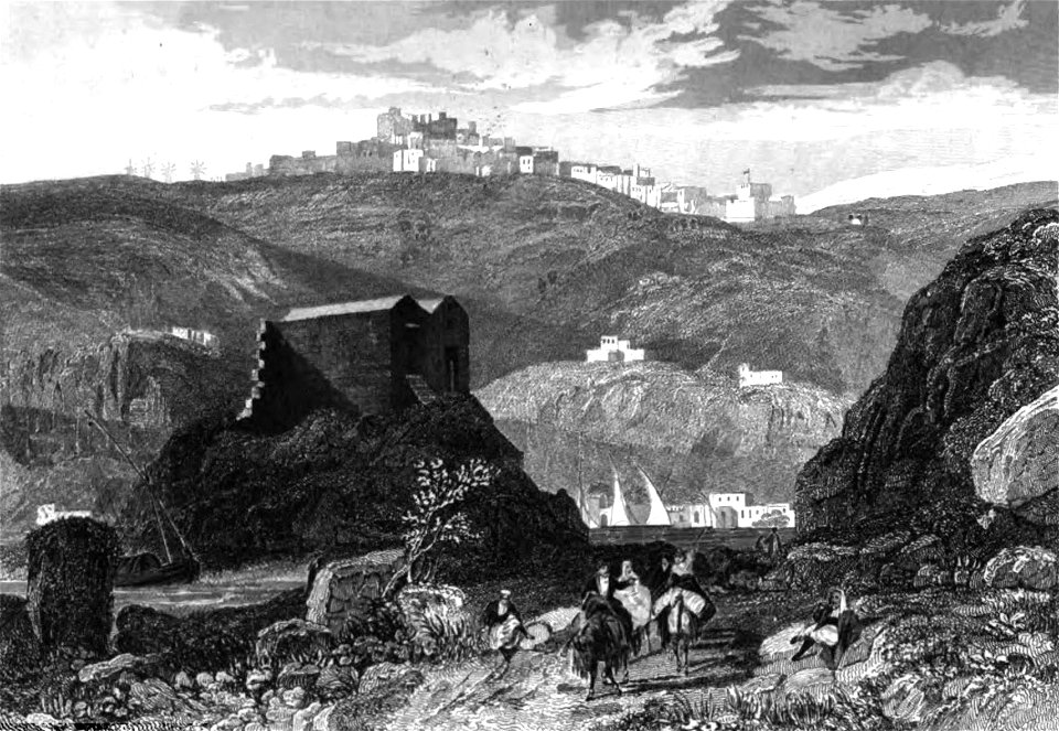 Patmos, Illustration for La Terre-Sainte et les lieux illustrés par les apôtres, by Adrien Egron, 1837 (40)