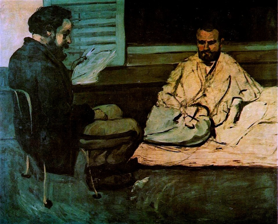 Paul Alexis lisant à Émile Zola, par Paul Cézanne