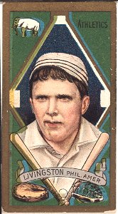 Patrick J. Livingston, Philadelphia Athletics, baseball card portrait LCCN2008677894